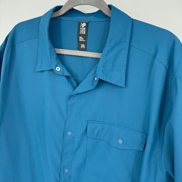 Mountain Hardwear Mens Short Sleeve Button Down Shirt Size XX Large 2X Vented Hi - Picture 1 of 12